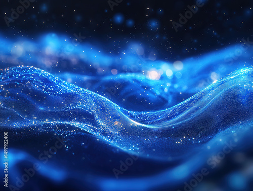 Wallpaper Mural Digital Future of Computing with Quantum Data and Flowing Tech Elements Torontodigital.ca