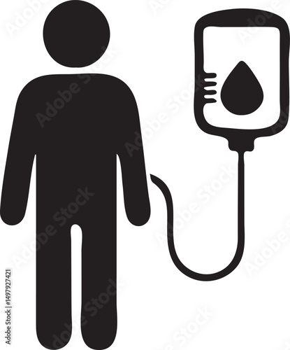 Blood Donation Symbol Silhouette