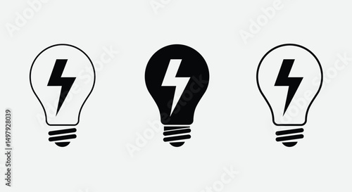 Light Bulb line art illustration minimalistic artistic vision