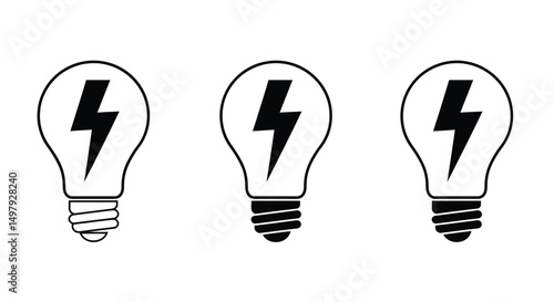 Light Bulb line art illustration minimalistic artistic vision
