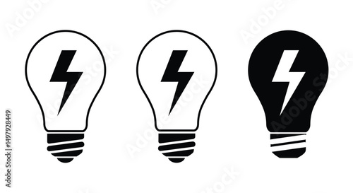Light Bulb line art illustration minimalistic artistic vision
