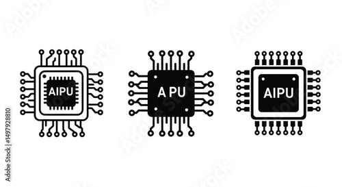 Processors glyph icons set. Octa core, CPU processors, microprocessor temperature, sad chip. Silhouette symbols. Vector isolated illustration