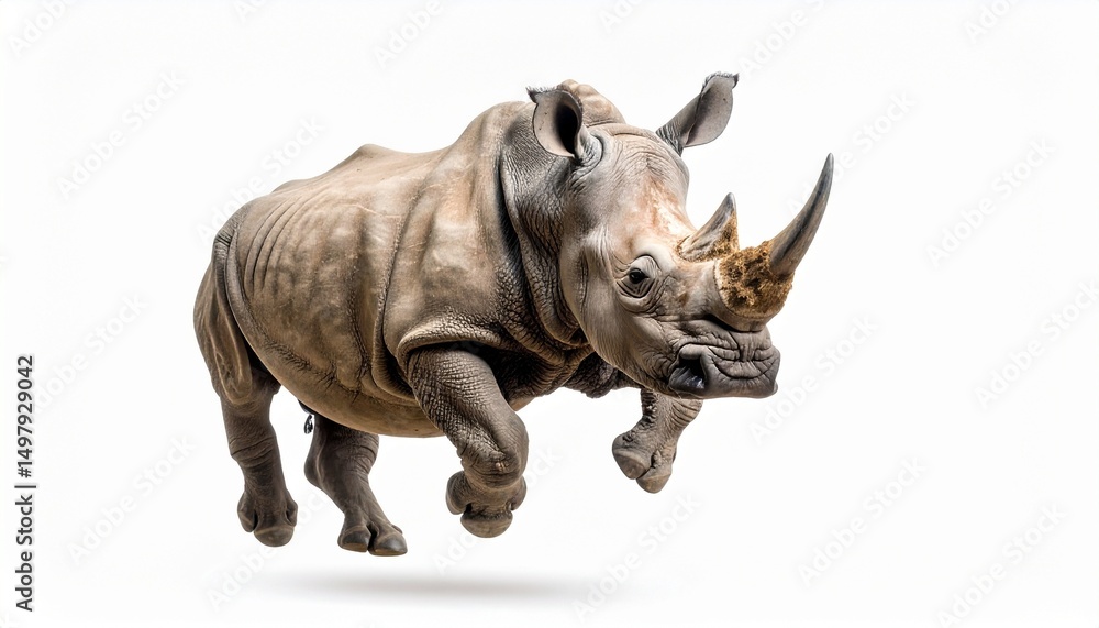 Fototapeta premium rhinoceros isolated on white