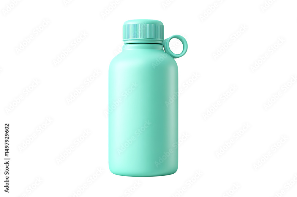A Stylish and Portable Mint Green Water Bottle with Carry Loop Isolated on transparent background, cutout A Stylish and Portable Mint Green Water Bottle with Carry Loop Isolated on transparent background, cutout