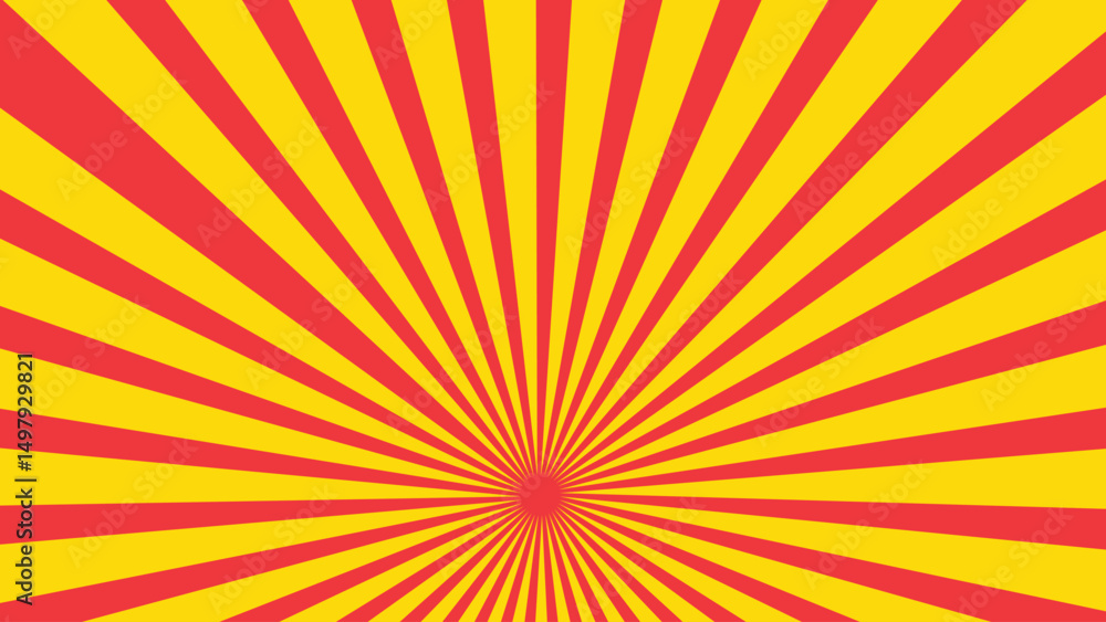 Fototapeta premium Sunbeams: Yellow rays background
