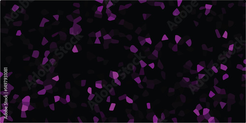 Abstract Crystal Mosaic Seamless Geometric Pattern, Quartz Broken Glass Fragment Purple and black Hues.Vector illustration.To implement your design ideas, business subjects.