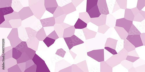 Abstract Crystal Mosaic Seamless Geometric Pattern, Quartz Broken Glass Fragment Purple and Pink Hues.Vector illustration.To implement your design ideas, business subjects.
