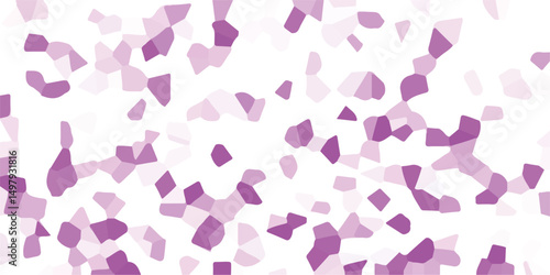 Abstract Crystal Mosaic Seamless Geometric Pattern, Quartz Broken Glass Fragment Purple and Pink Hues.Vector illustration.To implement your design ideas, business subjects.
