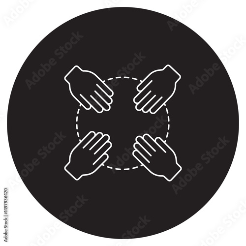 Collaborative Work icon, Stronger Together Unlocking the Power of Collaborative Work, Team Synergy Driving Success Through Collaboration, vector