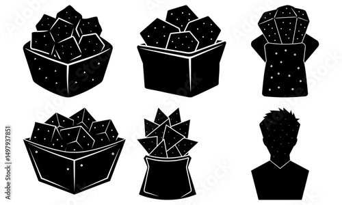 Crouton silhouette vector