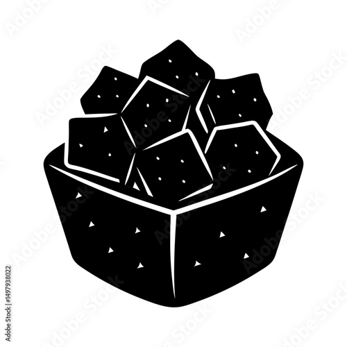 Crouton silhouette vector