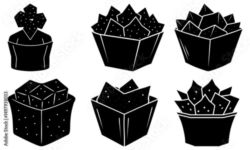 Crouton silhouette vector