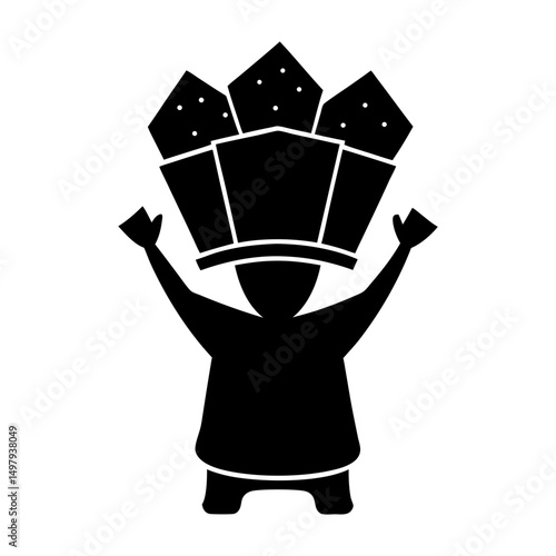 Crouton silhouette vector