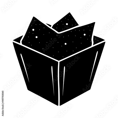 Crouton silhouette vector