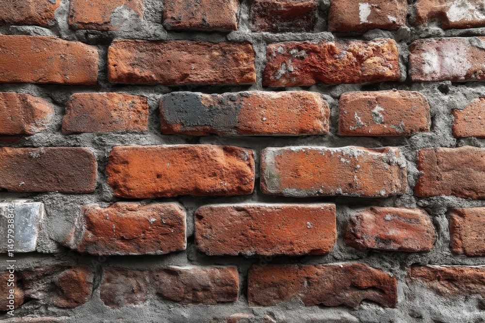 Close-up of an old brick wall, showcasing the textures and patterns of aged bricks and mortar, ideal for backgrounds and textures, with a vintage and rustic feel. Close-up of an old brick wall, showcasing the textures and patterns of aged bricks and mortar, ideal for backgrounds and textures, with a vintage and rustic feel.