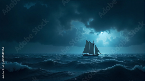 sailboat in the sea