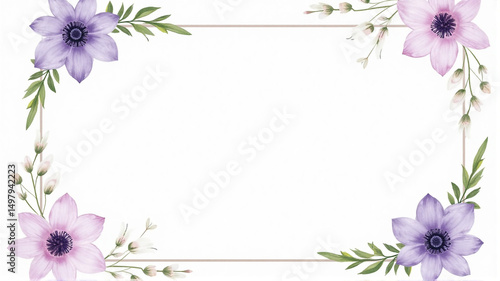 frame with flowers
