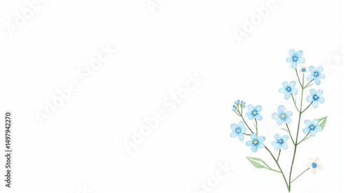 blue floral background