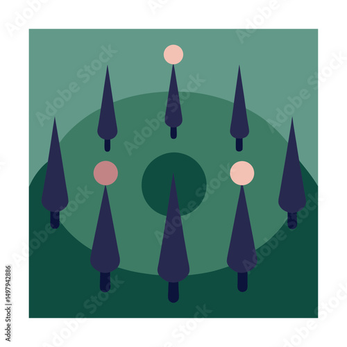 coven circle in forest (1).eps