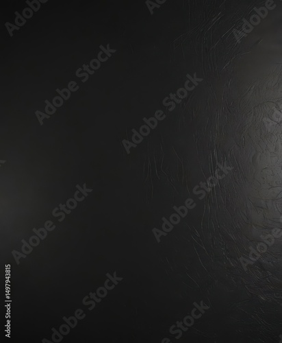 Deep black leather, subtle grain Luxurious, abstract backdrop , dramatic, leather, reflective