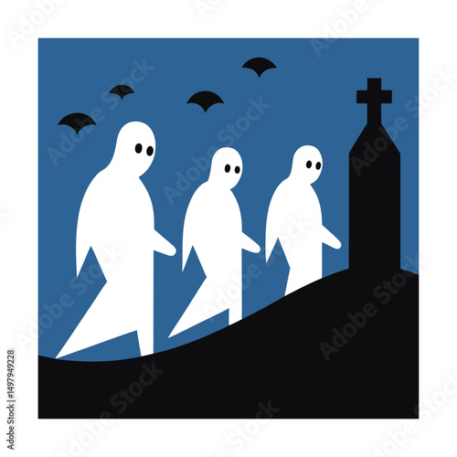 ghostly procession through graveyard   (2).eps