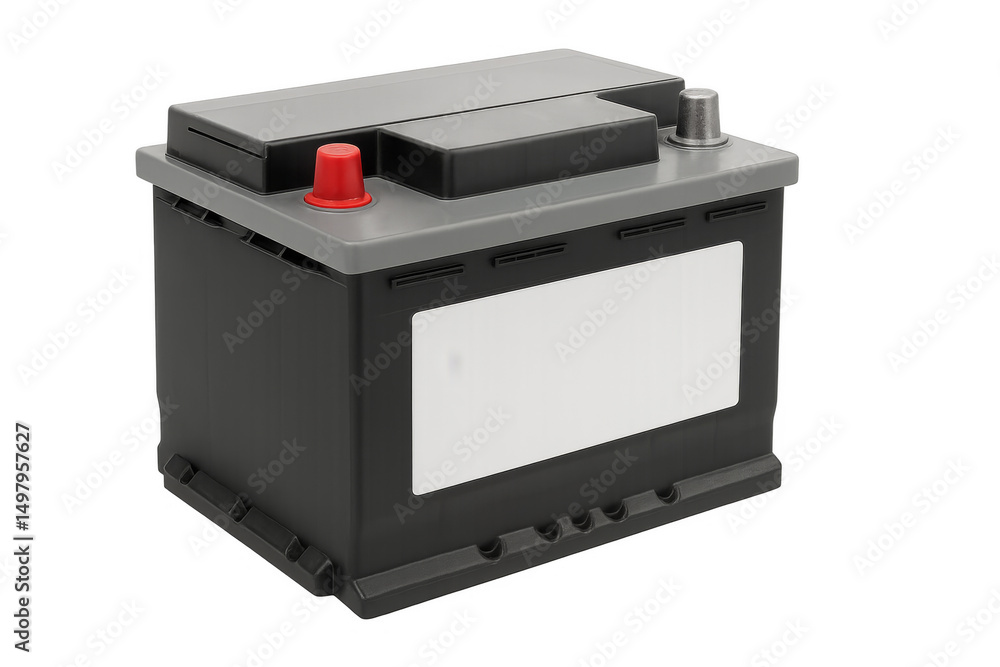 Fototapeta premium 12v car battery with transparent background providing reliable power