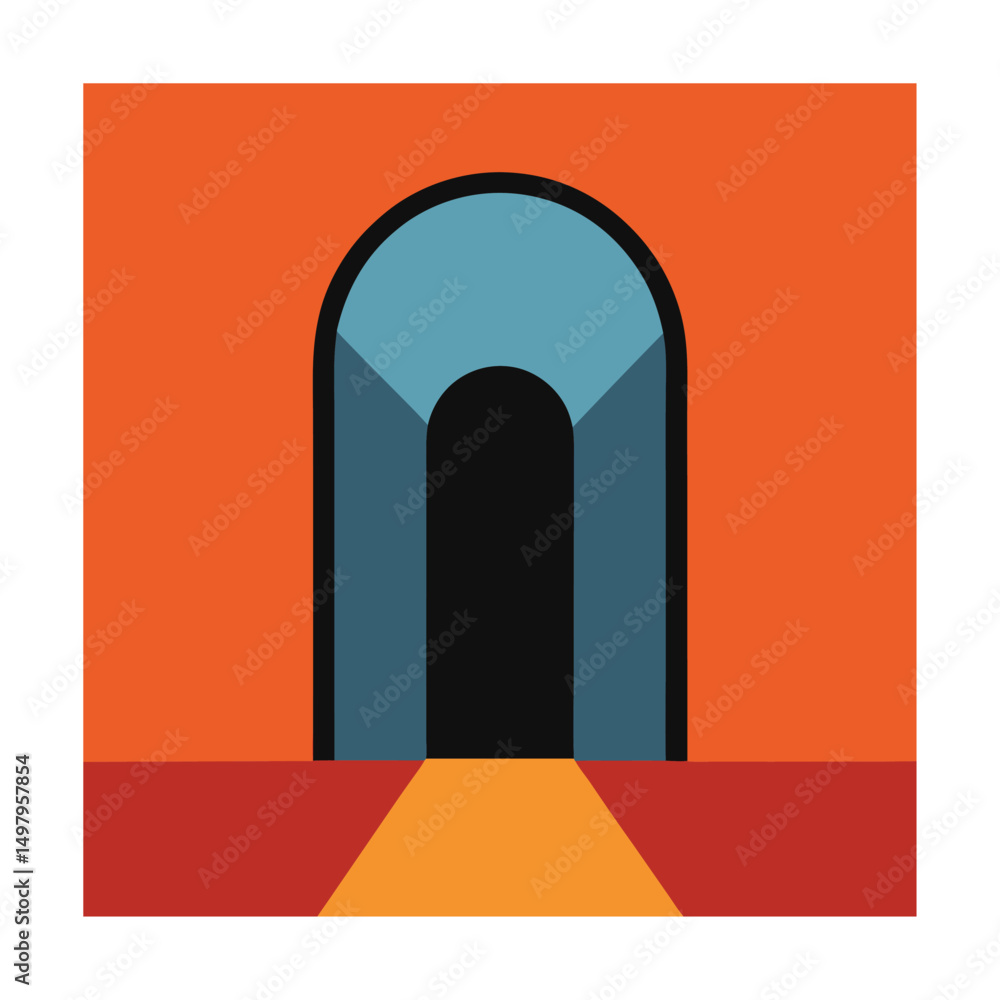 Fototapeta premium portal opening in wall (2).eps