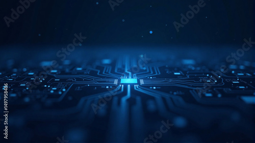 Wallpaper Mural blue circuit board Torontodigital.ca