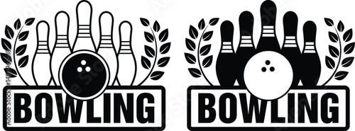Bowling alley vector, Clipart, Silhouette, Vector, icons, illustration, design.