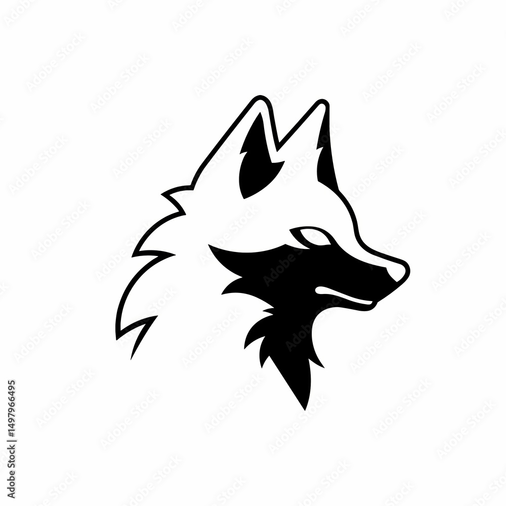 Obraz premium wolf head vector