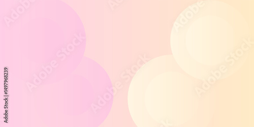 art good Minimalist banner background  pastel colorful  pink and yellow gradations. Circle effect style geometric  abstract background