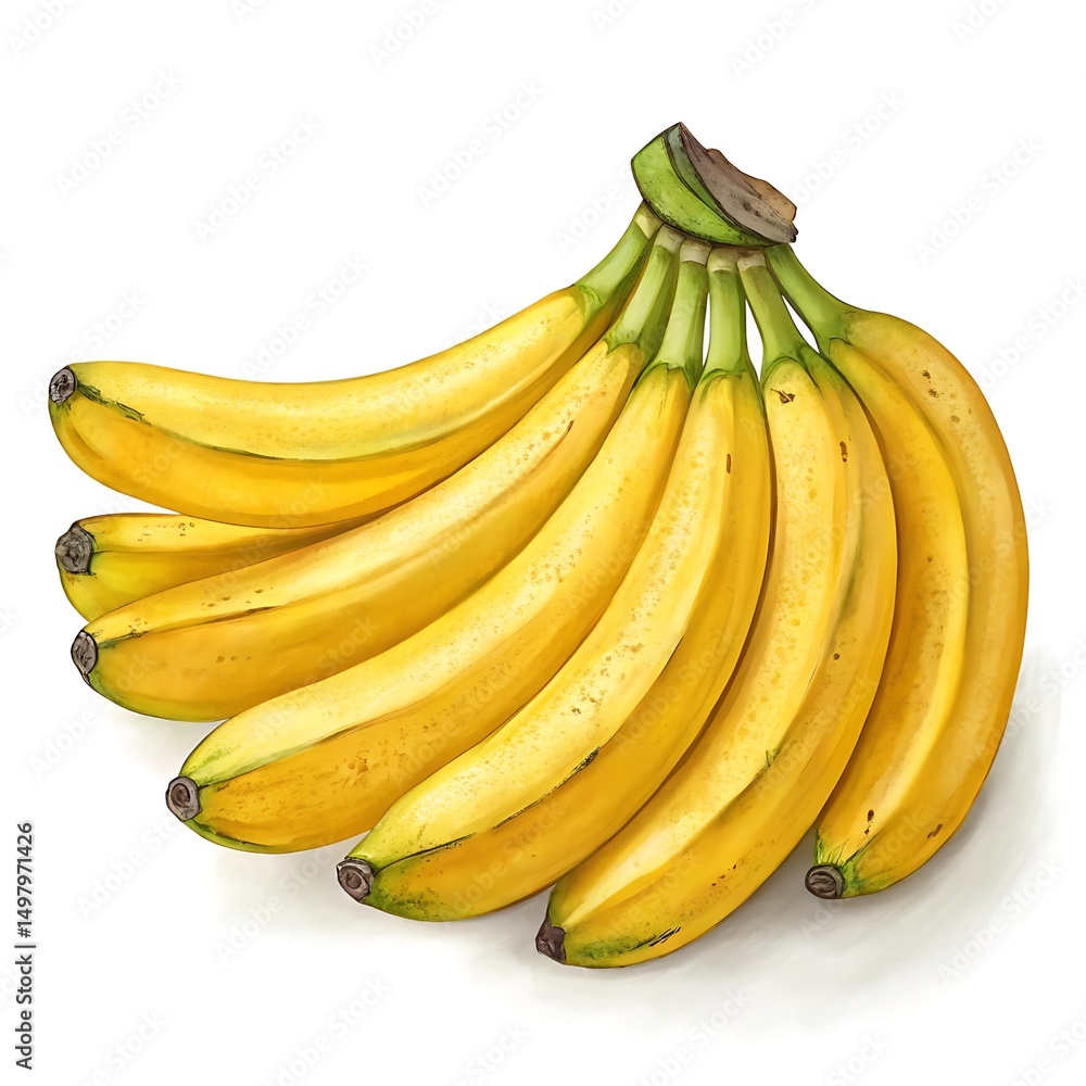 Banana Fresh Fruit with White Background Banana Fresh Fruit with White Background