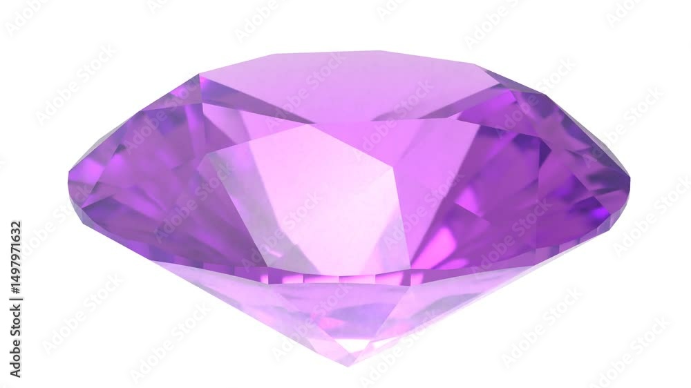 Rotating amethyst diamonds video disolated on white background Rotating amethyst diamonds video disolated on white background