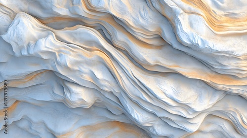 Abstract Blue and Orange Wave Rock Texture