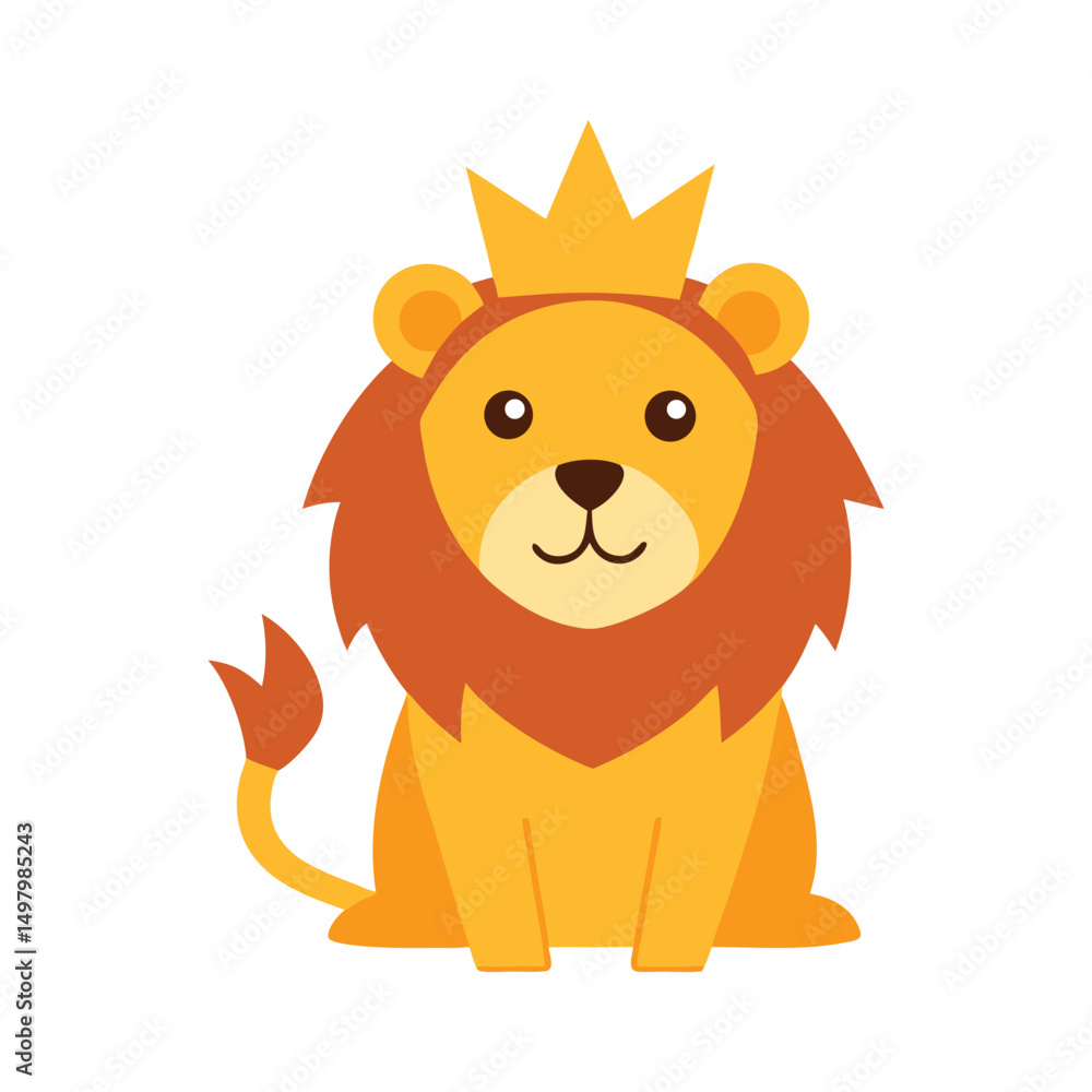 Fototapeta premium lion cartoon character