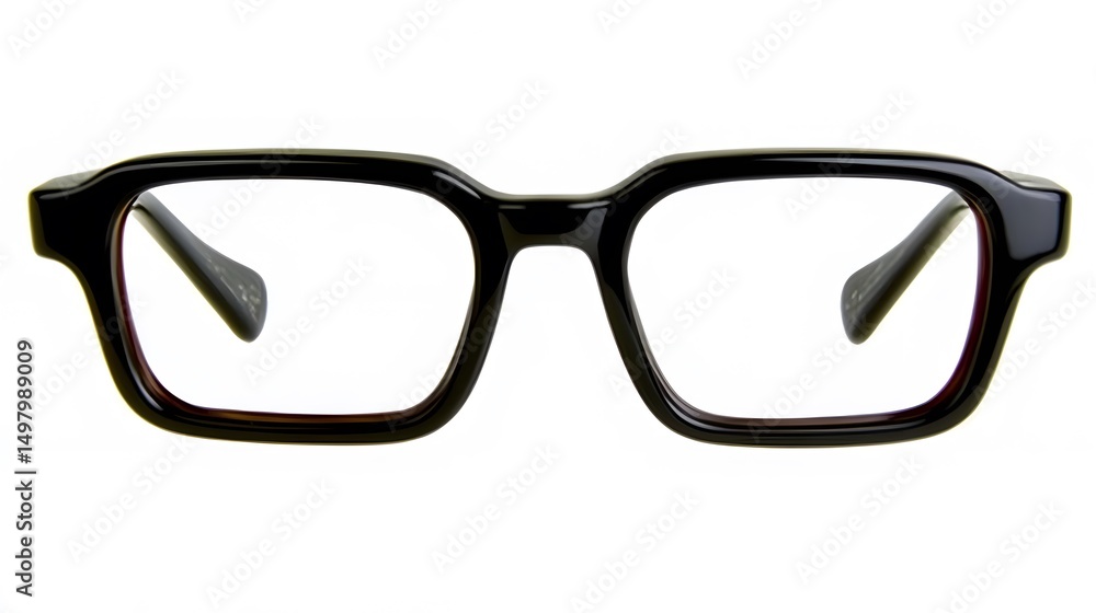 Fototapeta premium Stylish Black Eyeglasses Frames Fashionable Square Spectacles