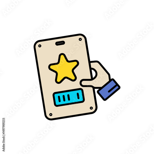Exclusive Access Hand Holding VIP Card Icon.