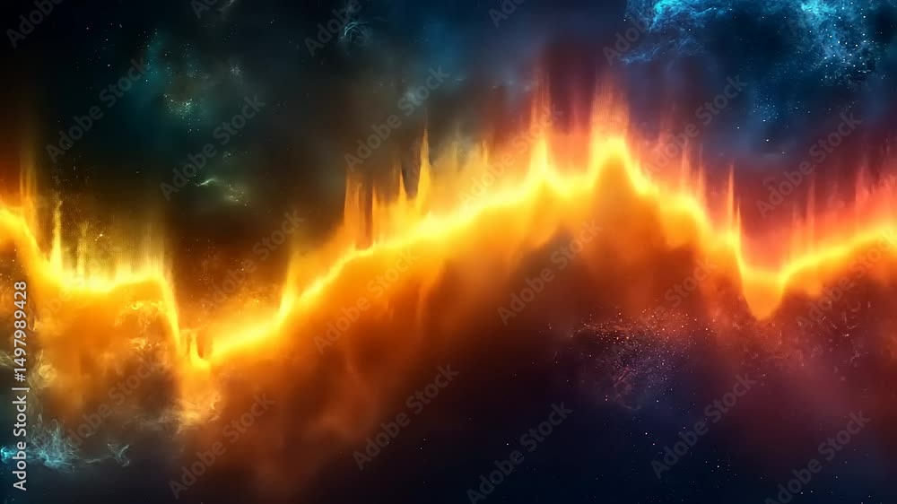 Abstract energy wave background with dynamic glowing particle effect animation Abstract energy wave background with dynamic glowing particle effect animation