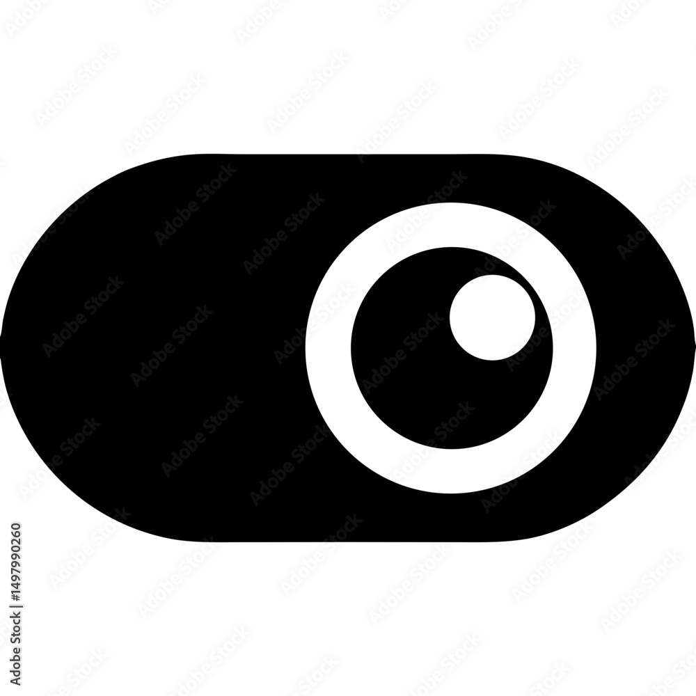 Black Toggle Switch Eye Icon Graphic Black Toggle Switch Eye Icon Graphic