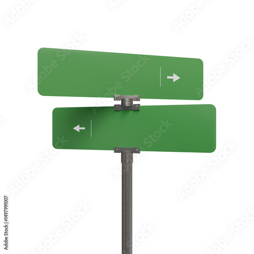3d Render of Street Sign isolated