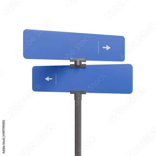 3d Render of Street Sign isolated