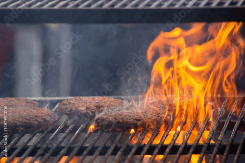 Flames meet flavor – burgers grilled to perfection.