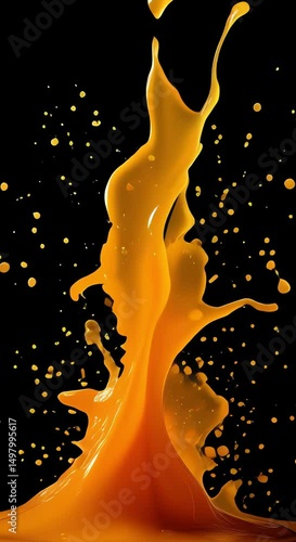 splash orange juice black