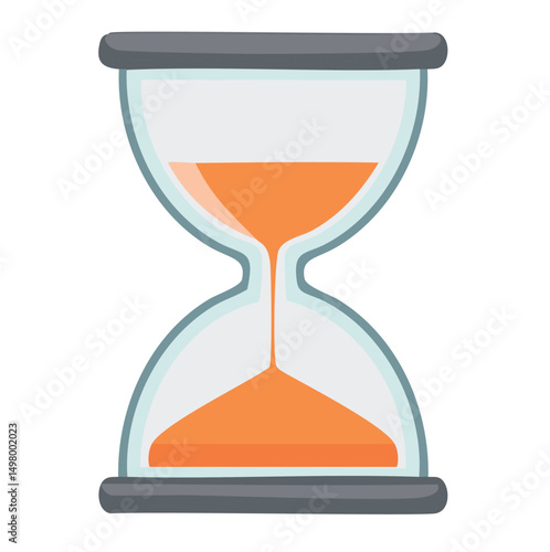Hourglass sand timer time management concept illustration