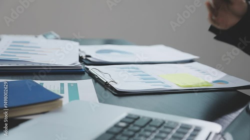 Team of business people working together in the meeting room office, teamwork background charts and graphs banner, double exposure successful teamwork,business planning concept.