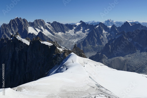 panorama des aiguilles de chamonix au coeur de la haute-savoie