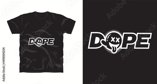 Dope typography t shirt design