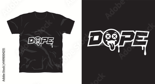 Dope typography t shirt design