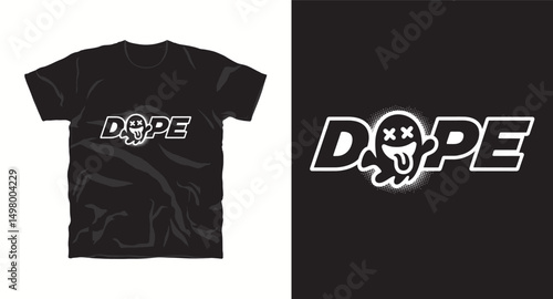 Dope typography t shirt design