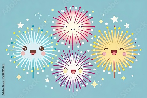 Donut with Star Sunglasses and Coffee Cup